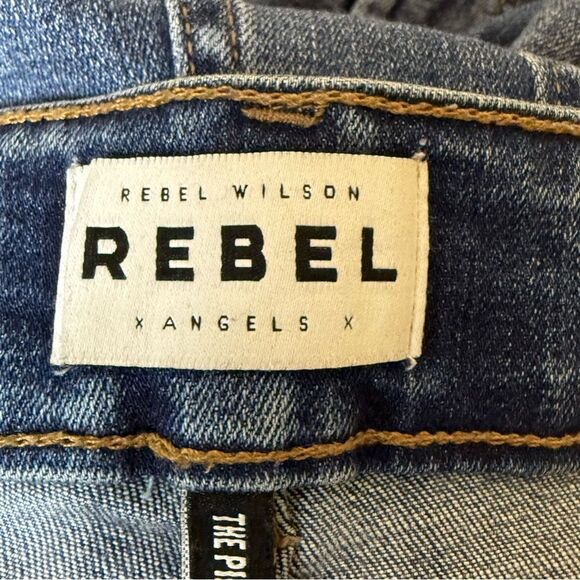 Rebel Wilson Rebel Angels The Pin Up Skinny Jean, 20W Medium Blue Whisker Wash - Picture 7 of 13